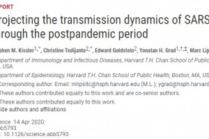 Science发布哈佛新研讨社会疏远办法或需继续至2022年